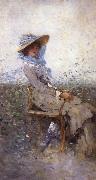 Nicolae Grigorescu Woman in the Garden oil painting artist